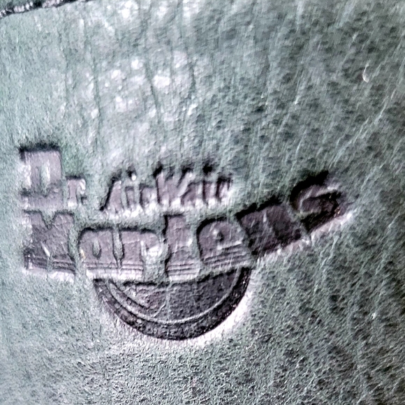 Dr Martens Green And Navy Blue. Leather Boots Woman's 11 or Men's 9 - Picture 9 of 13